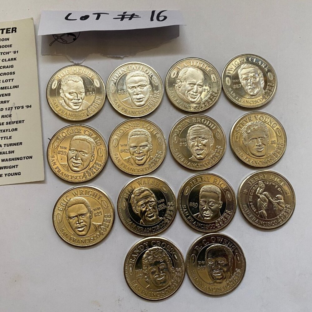 San Francisco 49ers then and now 1994-95 collectable coins 14 of 20 Lot #16